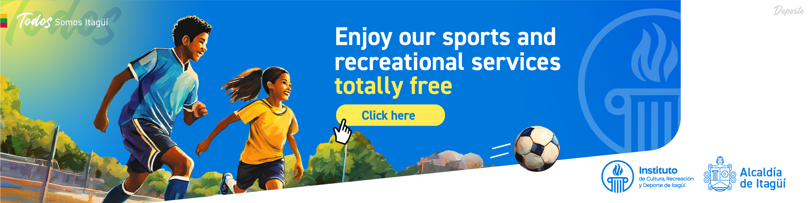 Enjoy our sports and recreational services totally free
Click here